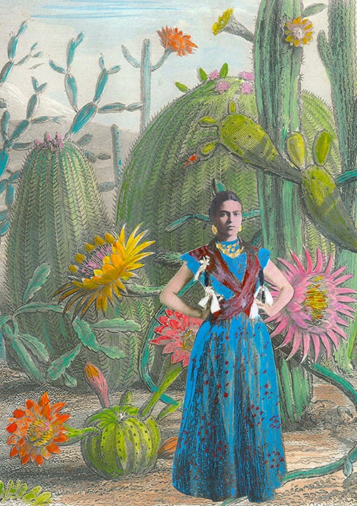 Glitzerkarte Cactus Frida